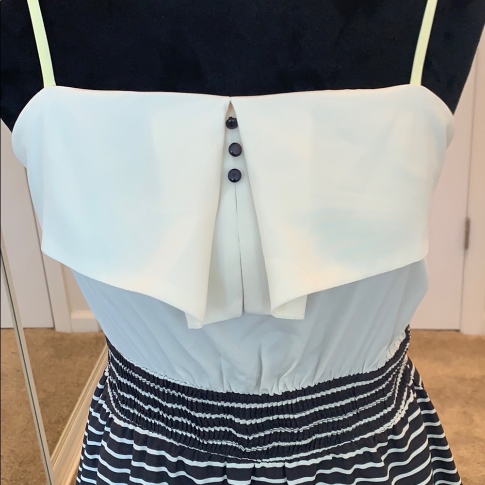 JOLT Yellow w Black & White Stripes Mini Dress - Picture 3 of 7